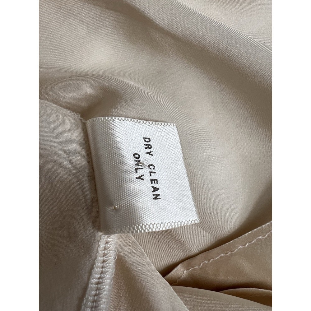 Jak & Rae Anthropologie 100% Silk Cami Top 8 Ivory Pearl Button Babydoll Slip - Picture 5 of 9